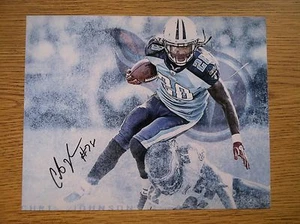 Chris Johnson signed photo PROOF New York Jets Auto Titans - Picture 1 of 2