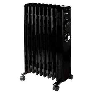 DOMO DO7327R 2000W ÖLRADIATOR SCHWARZ FROSTSCHUTZ 3 LEISTUNGSSTUFEN 4 ROLLEN - Bild 1 von 8
