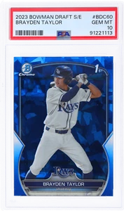 2023 Bowman Draft Sapphire Brayden Taylor #BDC60 PSA 10 - Picture 1 of 2