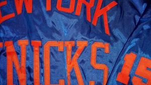 STUNNING 1950-51 New York Knicks Satin Jacket MITCHELL & NESS Royal 60 $350 NWT - Picture 1 of 5