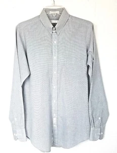 GEOFFREY BEENE Gray White Dess Shirt Size 15 34/35 Long Sleeve Button Up - Picture 1 of 12
