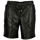 Men's Genuine Leather Short Pant Real Lambskin Short Gym Boxer Causal Pant MSP02