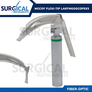 Mccoy Flexi-Tip Fiberoptic Led Laryngoscope Set- Blade # 3, Medium Handle German - Picture 1 of 11