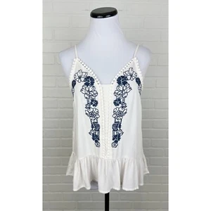 Canotta nuova senza etichette Love On A Hanger pizzo ricamato floreale peplo camicia piccola  - Foto 1 di 6