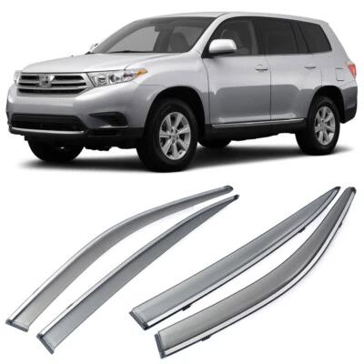 Deflector de pantalla de ventilación para ventana de coche sol/lluvia para Toyota Highlander 2008-2013 Foto 1 de 4