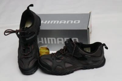 Nuevo Shimano Para Mujer SH-WM43 MTB Bicicleta de Montaña Zapatos EU 38 6.5 Marrón SPD 2 Pernos Foto 1 de 4