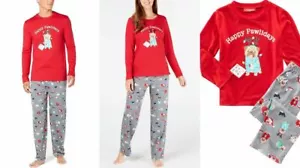 Family Pajamas Matching Pajama Set Happy Pawlidays Men Women Kids Various Sizes! - Picture 1 of 14