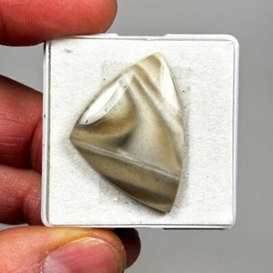 27 Carat Stripe Flint Polished USA loose gemstone 34x24mm Eo-1140 - Picture 1 of 6