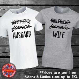 Husband Wife Matching T-Shirt Set Couples Wedding Funny Gift - Picture 1 of 1