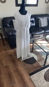 NINE WEST XL Maxi Sleeveless white Dress - Picture 1 of 10
