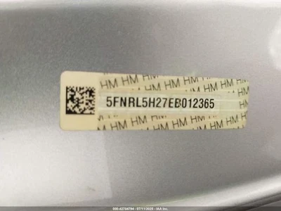 Honda Odyssey 2014 retractor del cinturón de seguridad del conductor delantero - usado, sin hebilla Foto 1 de 4