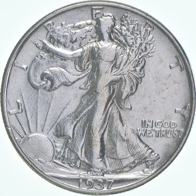 XF/AU 1937 Walking Liberty Half Dollar Polished - Image 1 of 4