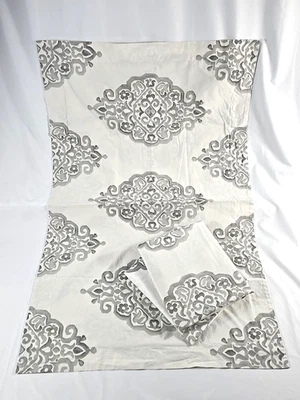 Juego de 3 fundas de almohada Pottery Barn ASHER MEDALLÓN GRIS King algodón orgánico Foto 1 de 4