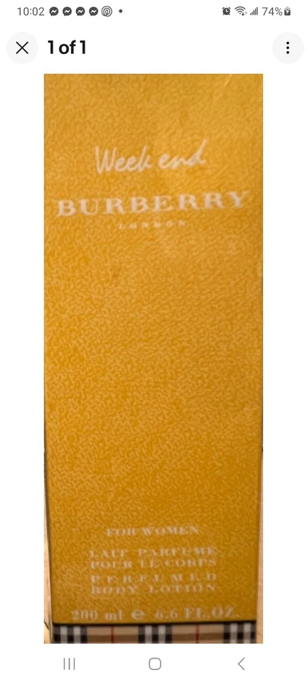 Weekend by Burberry Women's Body Lotion 6.6 Oz