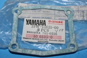 NOS Yamaha Valve Seat Gasket 84-85 YZ125 84-86 IT200 OEM # 39W-13621-00 - Picture 1 of 2