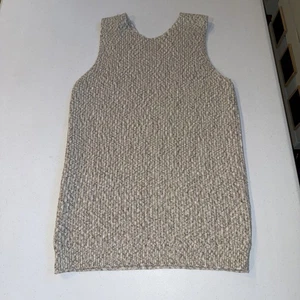 Loft ärmellos Strick Pullover Tanktop Größe Medium haferflockenfarben U-Ausschnitt - Bild 1 von 12