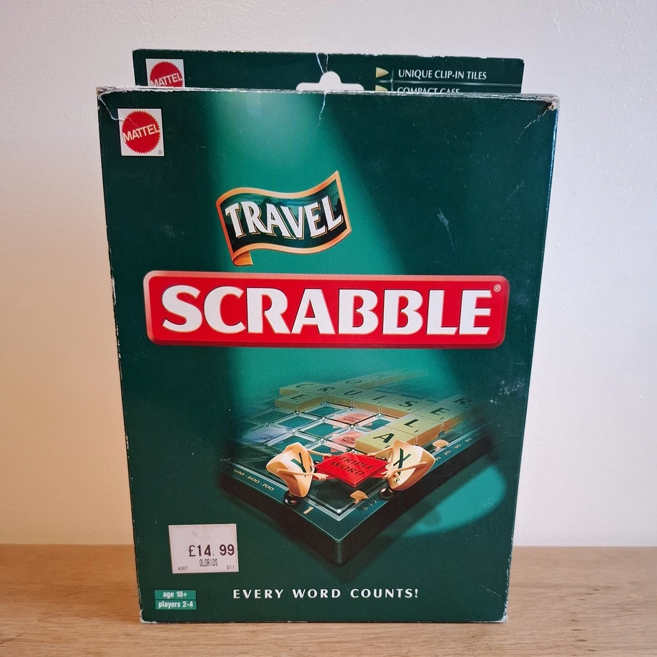 Mattel Travel Scrabble Game Compact Edition (10+) - Complete and boxed - Image 1 of 4