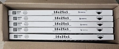 5 x AIRx Filters Health 16x25x1 Air Filter Replacement Pleated MERV 13 - Image 1 of 4