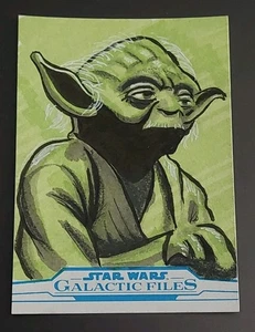 2018 Topps Star Wars Galactic Files Yoda Sketch Art Card by Chris Thorne - 1/1 - Bild 1 von 2