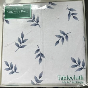 Villeroy & Boch Switch  Blue Leaf Tablecloth 60”x84” Rectangle  - Picture 1 of 8