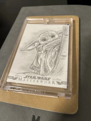 Topps Star Wars Masterwork Grogu Sketch Card Veronica Smith - Image 1 of 3