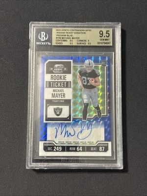2023 Panini Contenders Optic Rookie Ticket - Michael Mayer (6/23) #128 - Image 1 of 3