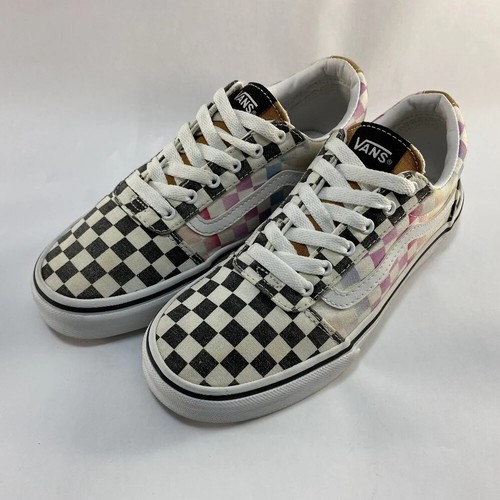 Scarpe basse VANS "Missy" classiche a scacchiera arcobaleno taglia 4 anni