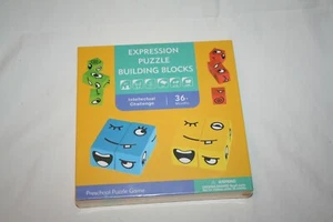  Preschool Puzzle Game Expression Puzzle Building Blocks  - Picture 1 of 2