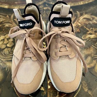 Tom Ford Womens Jago Sneakers Low Top Nude Pink Mesh $990 Trainers US Size 6 - Image 1 of 4