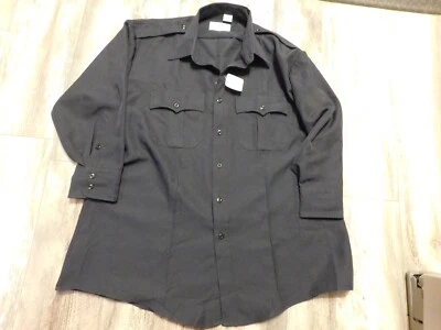 LAPD NAVY BLUE FLYING CROSS L/S SHIRT MAN URBAN DEFENDER SIZE 18 X 30/31 NEW - Image 1 of 3