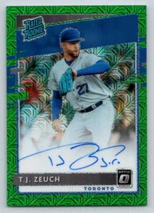 2020 Donruss Optic Signatures Green Mojo #50 T.J. Zeuch/99 (ref 217148) - Picture 1 of 2