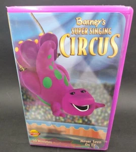 Barney's Super Singing Circus VHS Tape Video  Purple Dinosaur Movie Show - Picture 1 of 4