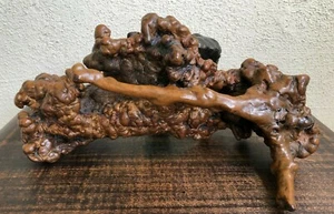 REPOSABRAZOS DE MADERA BURL NATURAL CHINA ""SCHOLAR'S ROCK"". DINASTÍA QING, SIGLO 19. - Imagen 1 de 4