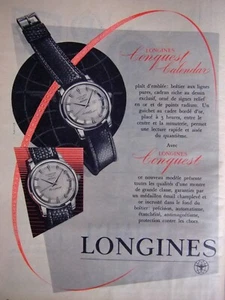 PRESSEWERBUNG 1956 UHREN LONGINES CONQUEST RELIEF IN GOLD - Bild 1 von 1