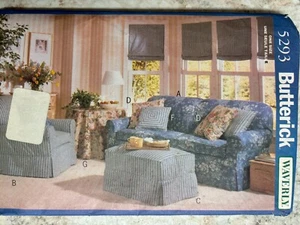 Schonbezüge Schnittmuster Sofa Stuhl Ottomane Butterick 5290 Neu ungeschnitten - Bild 1 von 2