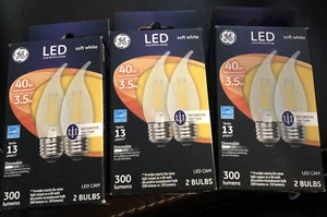 GE 23100 LED Cam Light Bulb, Soft White, Clear, 40 Watts, 300 Lumens, 2-Pack (3) - Picture 1 of 6