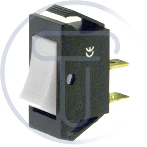 Interruttore unipolare a bilanciere SPST ON-OFF con tasto bianco e con terminali - Picture 1 of 2