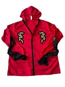 Kids' XL Fire Dragon Ninja Halloween Two Piece Costume/Disguise in Red/Black - Picture 1 of 14