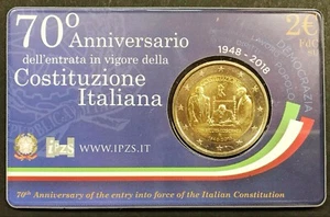italy Italia  2018 2 €  70° anniversario Costituzione. In folder. - FDC - Picture 1 of 1