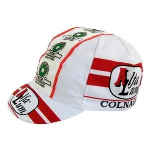 ALFA LUM COLNAGO RETRO VINTAGE CYCLING TEAM SUMMER MADE ITALY BIKE HAT CAP - Picture 1 of 1