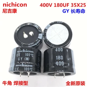 2pcs/10pcs 180uf 400v Nichicon GY/GU 35x25mm 400V180uF Snap-in PSU Capacitor - Imagen 1 de 3