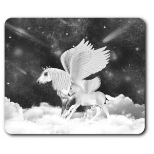 Rectangle Mouse Mat BW - Pegasus Fantasy Mythology Horse  #37607 - Afbeelding 1 van 8