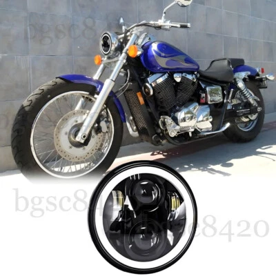 Faro de luz LED proyector de motocicleta 5,75 5-3/4 para Honda Shadow Spirit 750 Foto 1 de 4