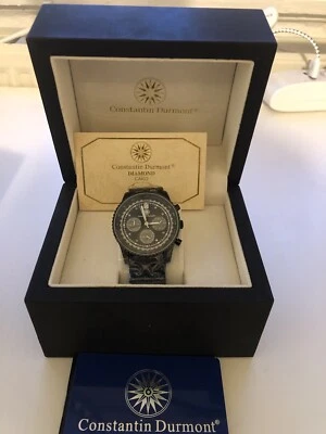 Constantin Durmont Chronograph Admiral ref:386 GD Schwarze Uhr -  Top Zustand - Bild 1 von 4