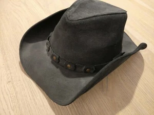 Stetson Annville Cowboy Black Suede Hat M - Foto 1 di 7