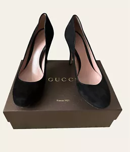 GUCCI Plateau Pumps Gr. 39 Wildleder schwarz - Bild 1 von 1