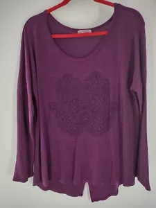 Juniper Ln Women's Knit Top Size XL Pink Long Sleeve 073 - Picture 1 of 5
