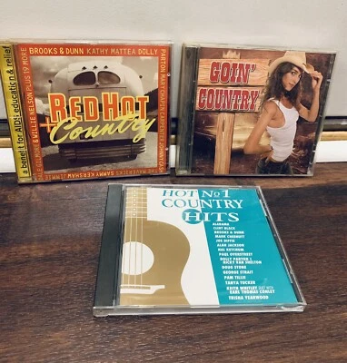 4x Disc Lot Of Red Hot + Country, Goin’ Country & Hot Country Hits CDs Foto 1 de 4