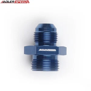 ADLERSPEED AN-8 8AN Male Flare To -10AN Straight Cut Fitting Adapter O-Ring Blue - Picture 1 of 6