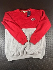 NWT Kansas City Chiefs Fanatics Logo Crew Pullover Size XLT Sweatshirt - Picture 1 of 4
